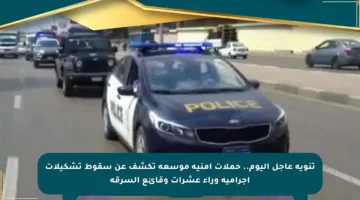 تنويه عاجل اليوم.. حملات أمنية موسعة تكشف عن سقوط تشكيلات إجرامية وراء عشرات وقائع السرقة